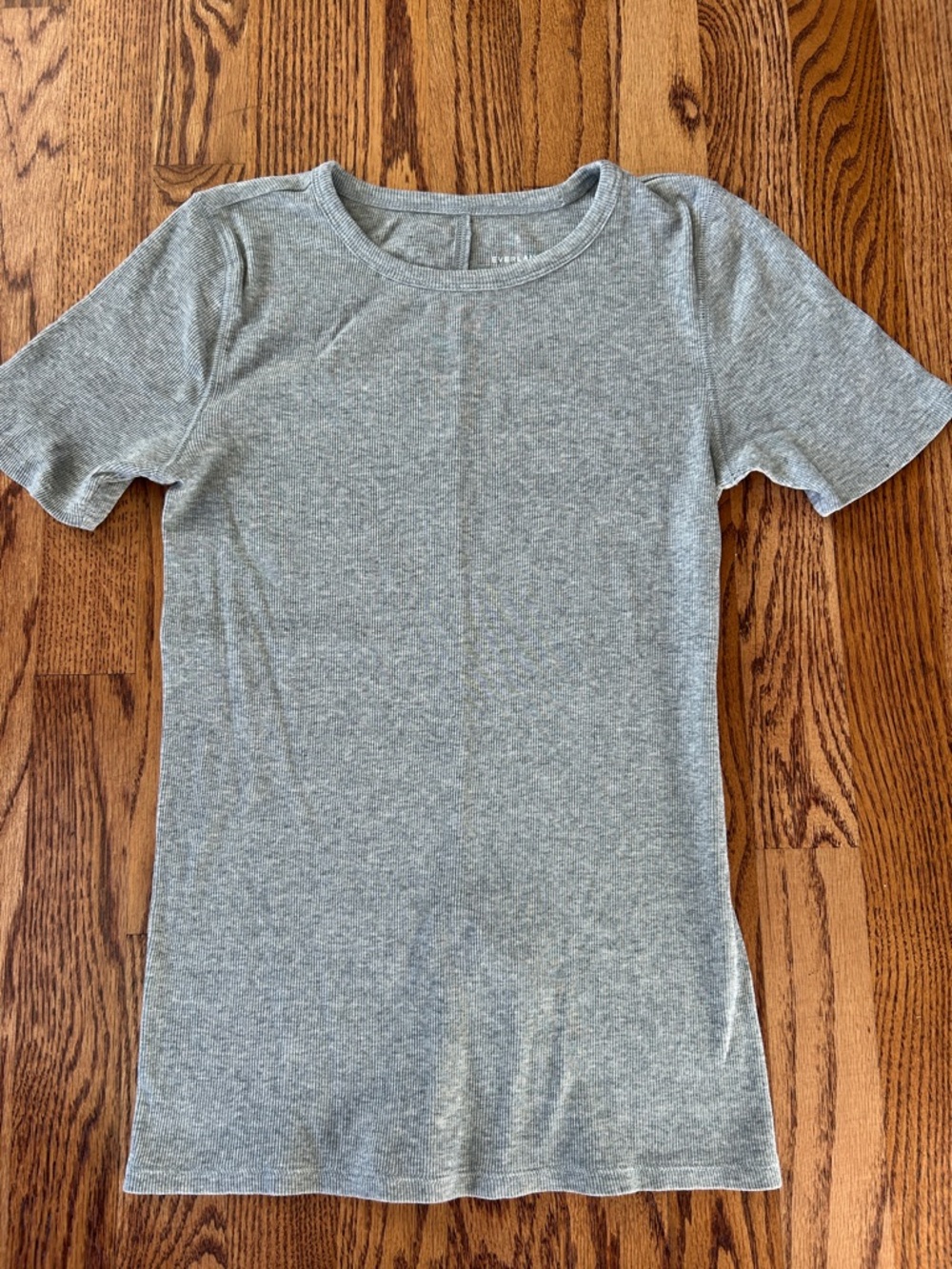 Everlane Heather Gray Ribbed T Shirt Size Small
